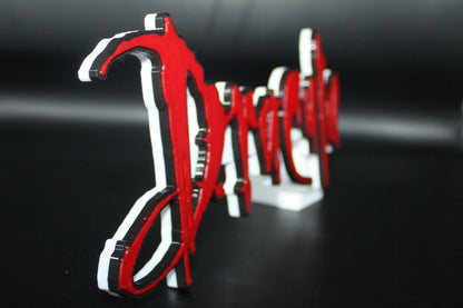 Dracula 3D printed Logo Art