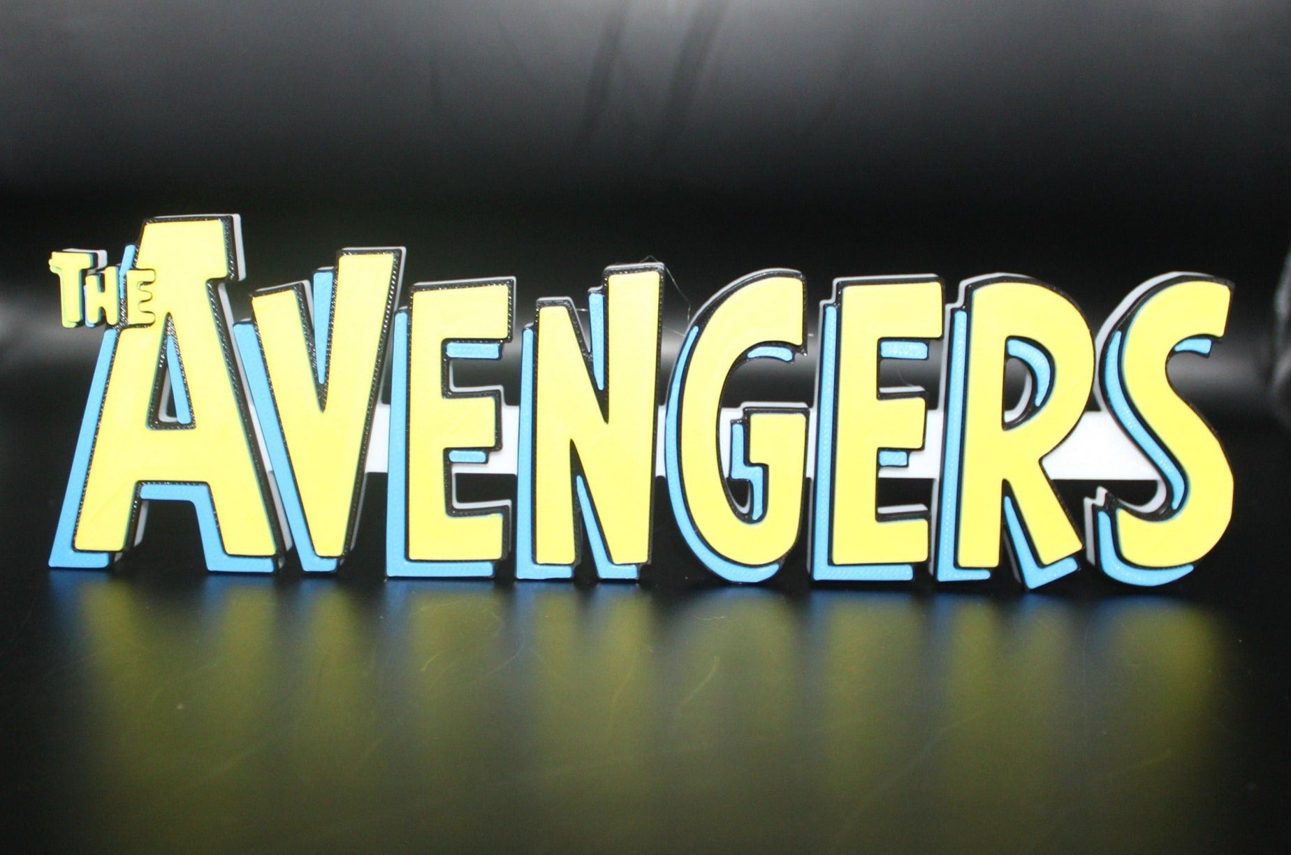 Avengers 3D printed Comic Logo Art