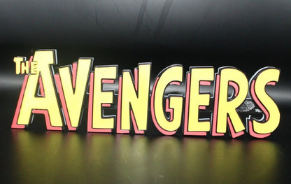 Avengers 3D printed Comic Logo Art