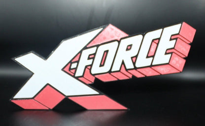 X-Force 3D printed Comic Logo Art