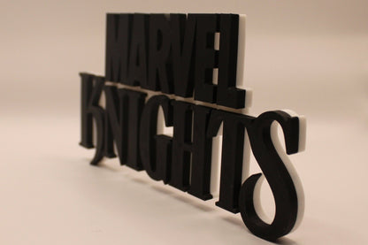 Marvel Knights 3D printed Comic Logo Art