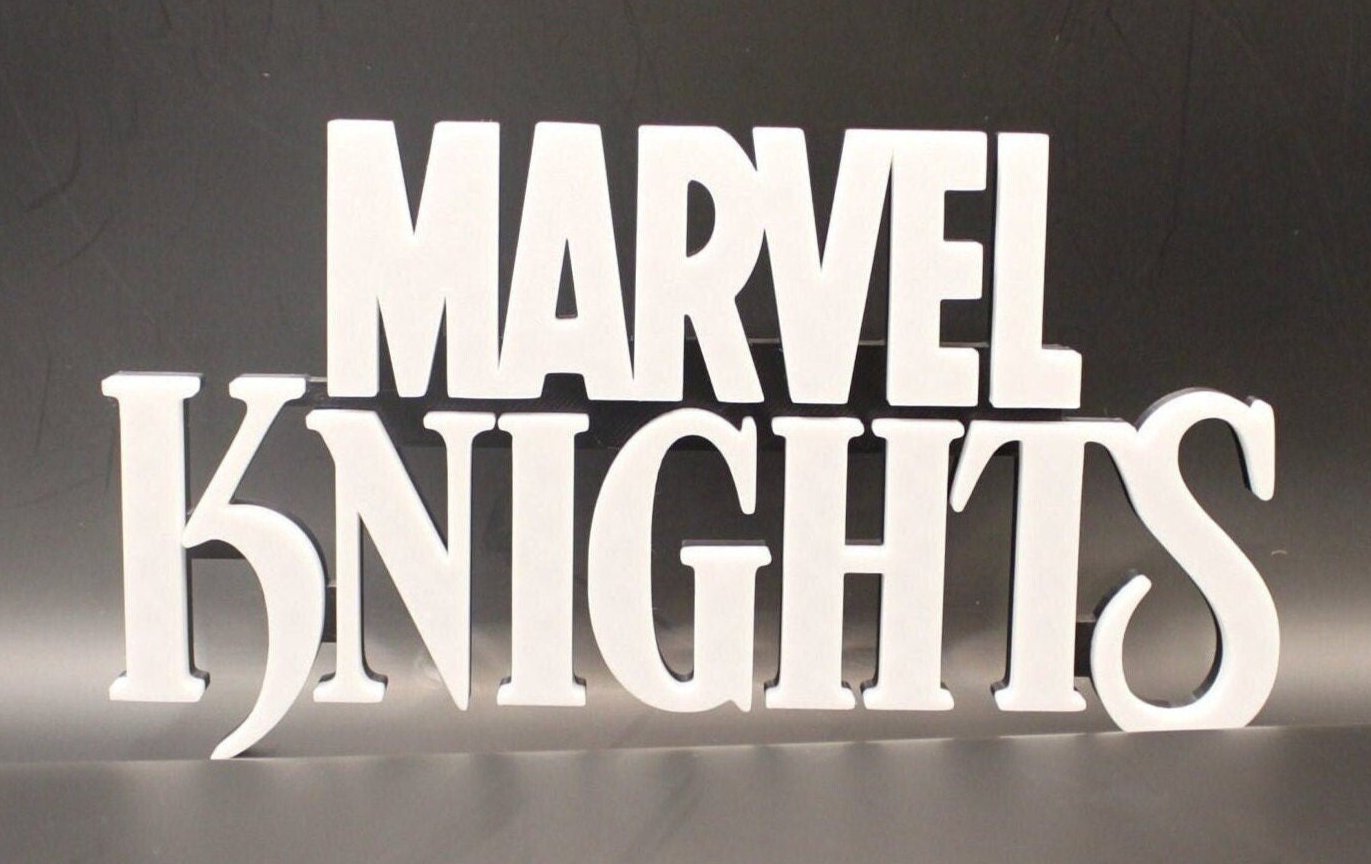 Marvel Knights 3D printed Comic Logo Art