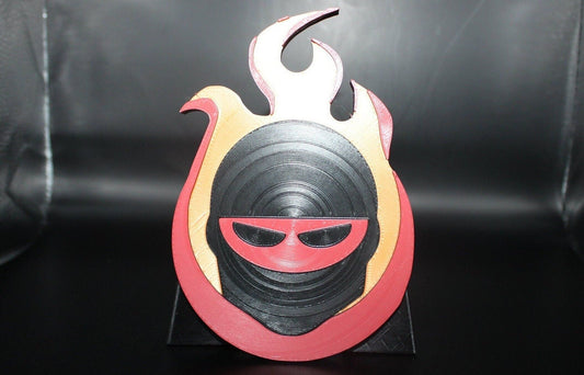 Halo Flaming Ninja Emblem 3D printed Logo Art