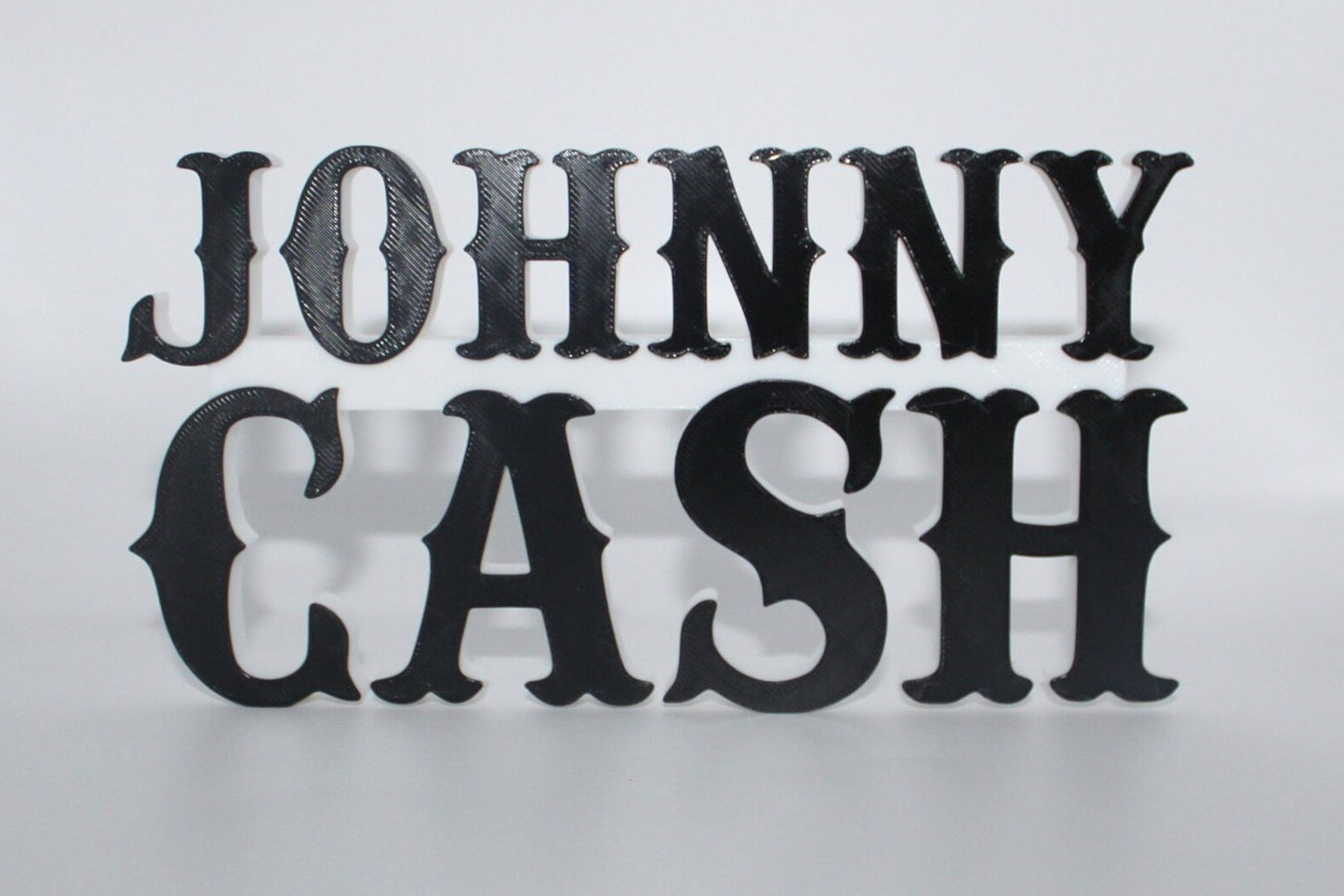 Johnny Cash 3D Printed Logo Art