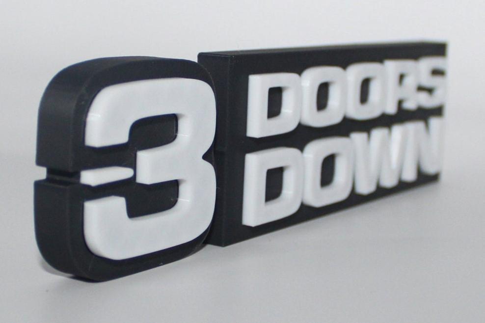 3 Doors Down 3D Printed Logo Art