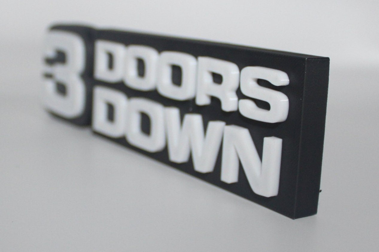 3 Doors Down 3D Printed Logo Art