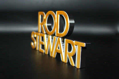 Rod Stewart 3D Printed Logo Art