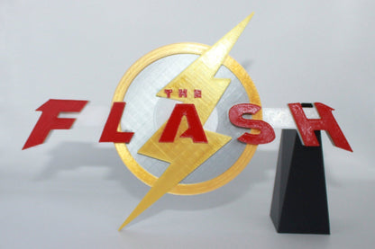 Flash 3D printed Comic Logo Art