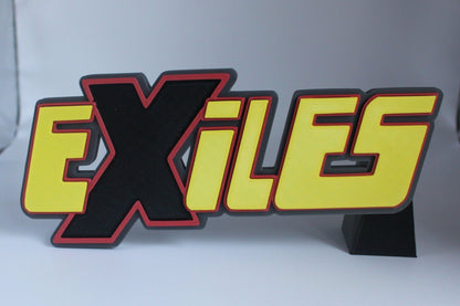 Exiles 3D printed Comic Logo Art