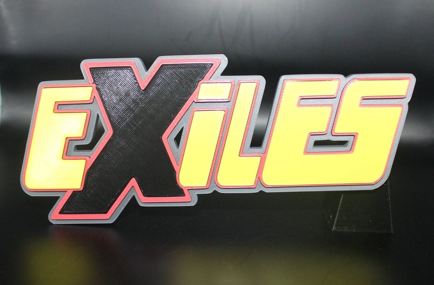 Exiles 3D printed Comic Logo Art