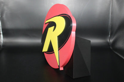 Robin 3D printed Comic Logo Art