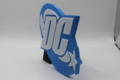 DC 3D printed Comic Logo Art