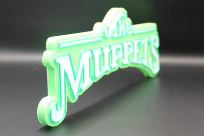 The Muppets 3D printed Logo Sign Wall Desk Shelf Art