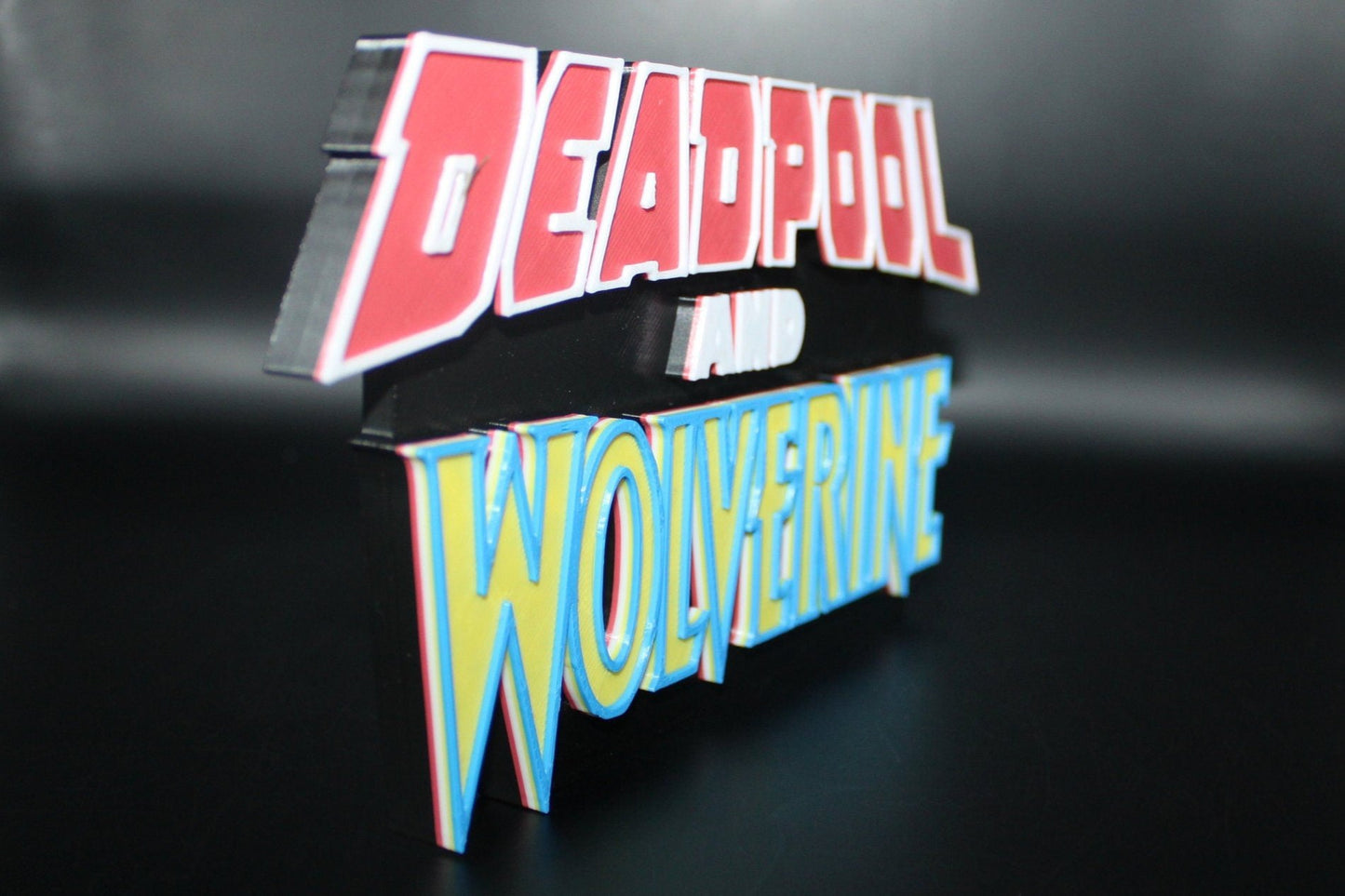 Deadpool and Wolverine 3D printed Comic Logo Art