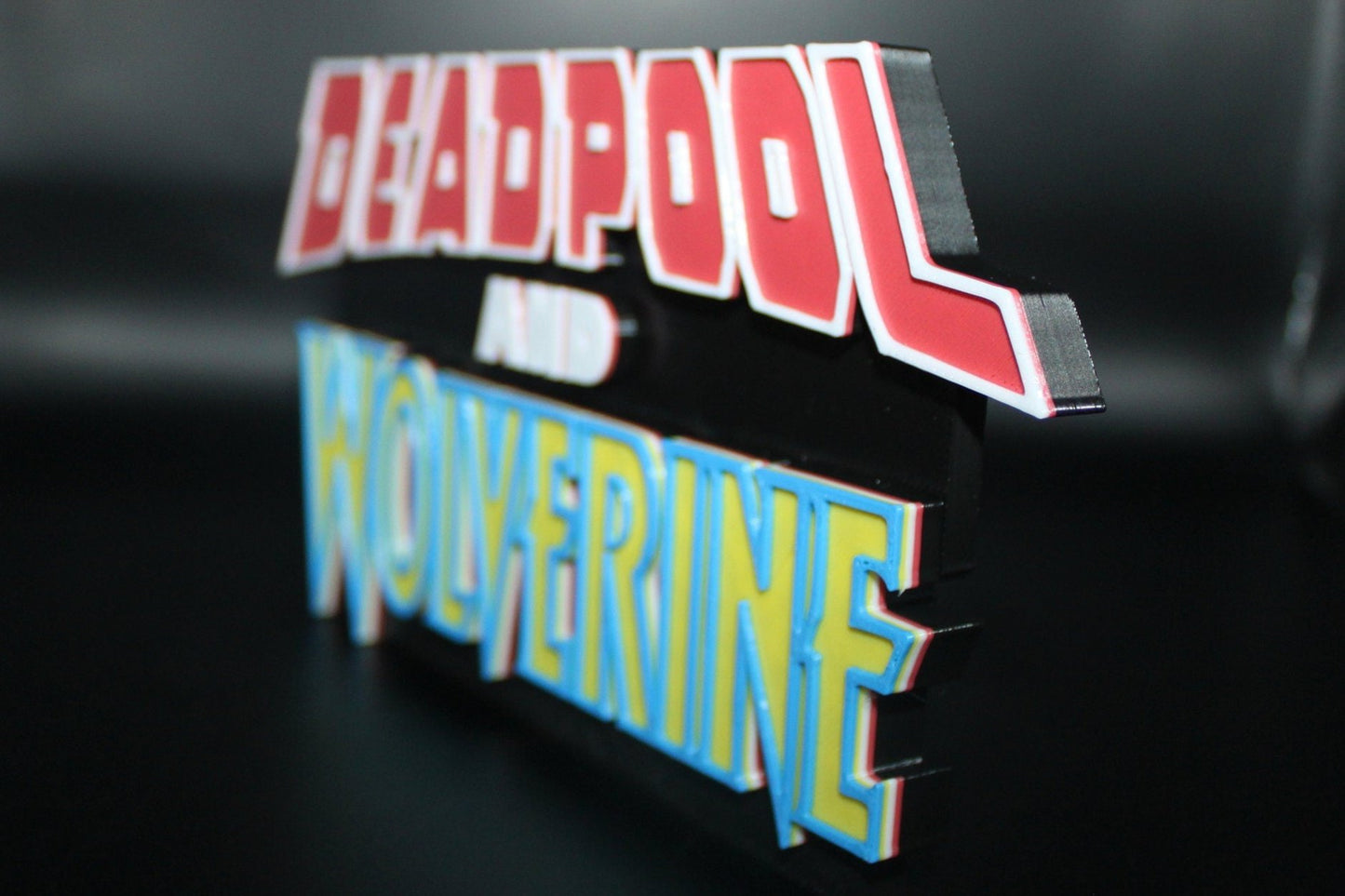 Deadpool and Wolverine 3D printed Comic Logo Art