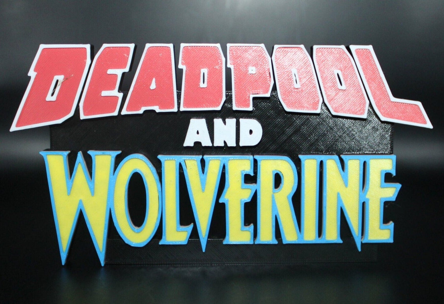 Deadpool and Wolverine 3D printed Comic Logo Art