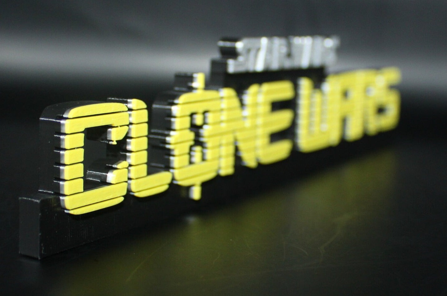 Clone Wars 3D printed Comic Logo Art