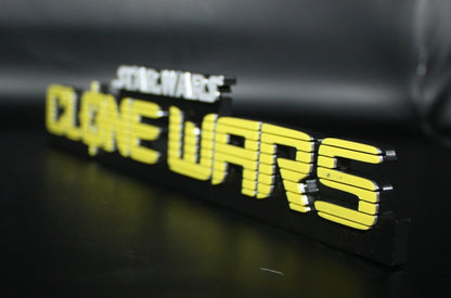 Clone Wars 3D printed Comic Logo Art