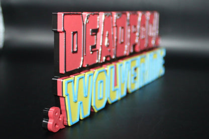 Deadpool and Wolverine 3D printed Comic Logo Art