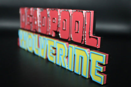 Deadpool and Wolverine 3D printed Comic Logo Art