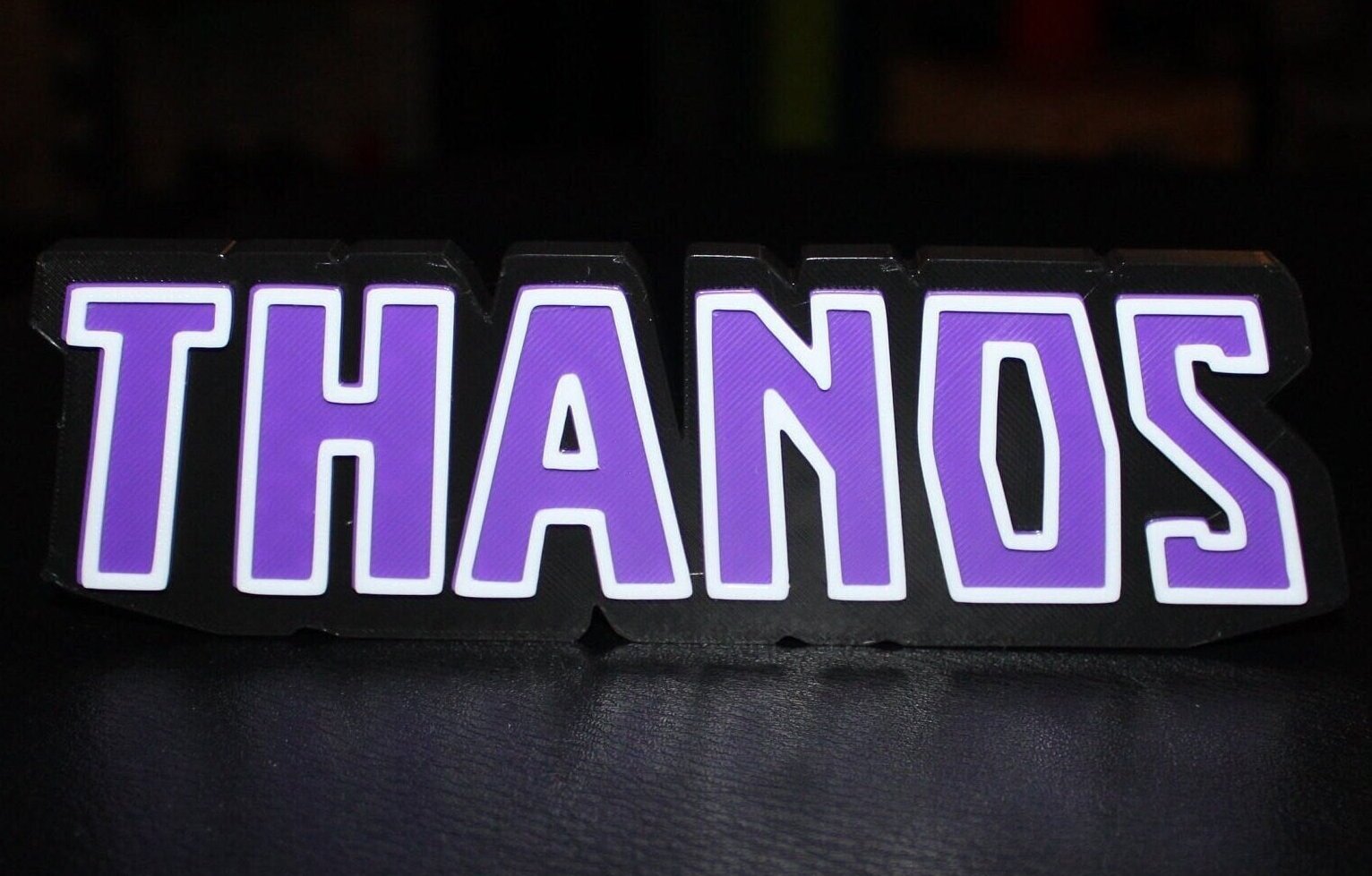 Thanos 3D printed Comic Logo Art