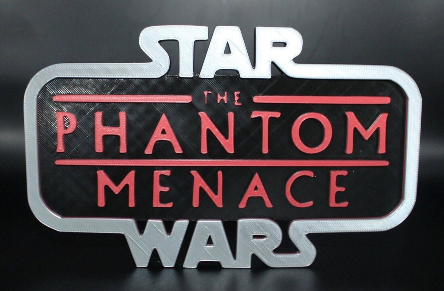 Star Wars The Phantom Menace 3D printed Logo Sign Wall Desk Shelf Art