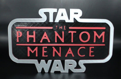 Star Wars Phantom Menace 3D printed Logo Art