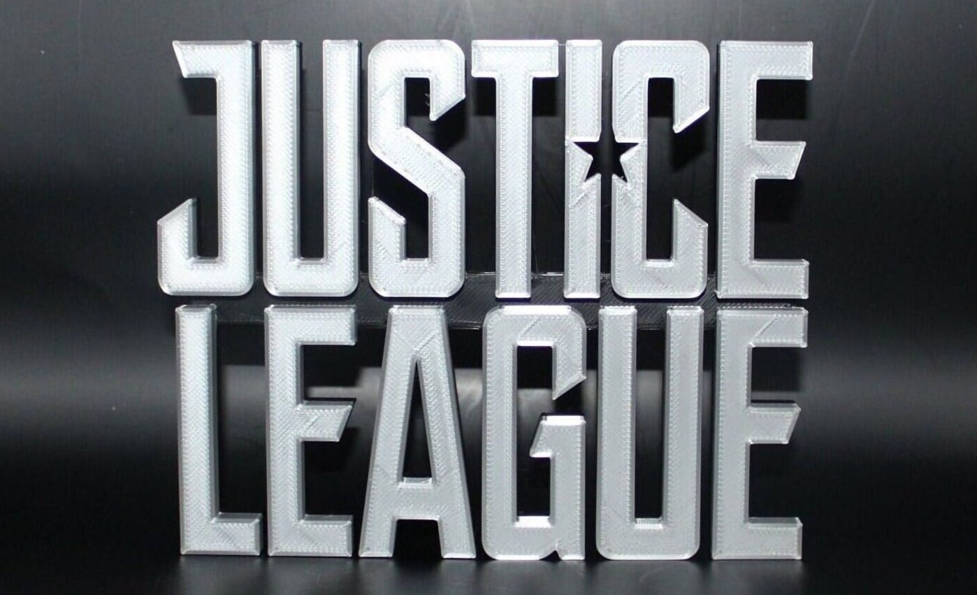 Justice league 3D printed Comic Logo Art