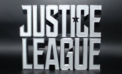 Justice league 3D printed Comic Logo Art