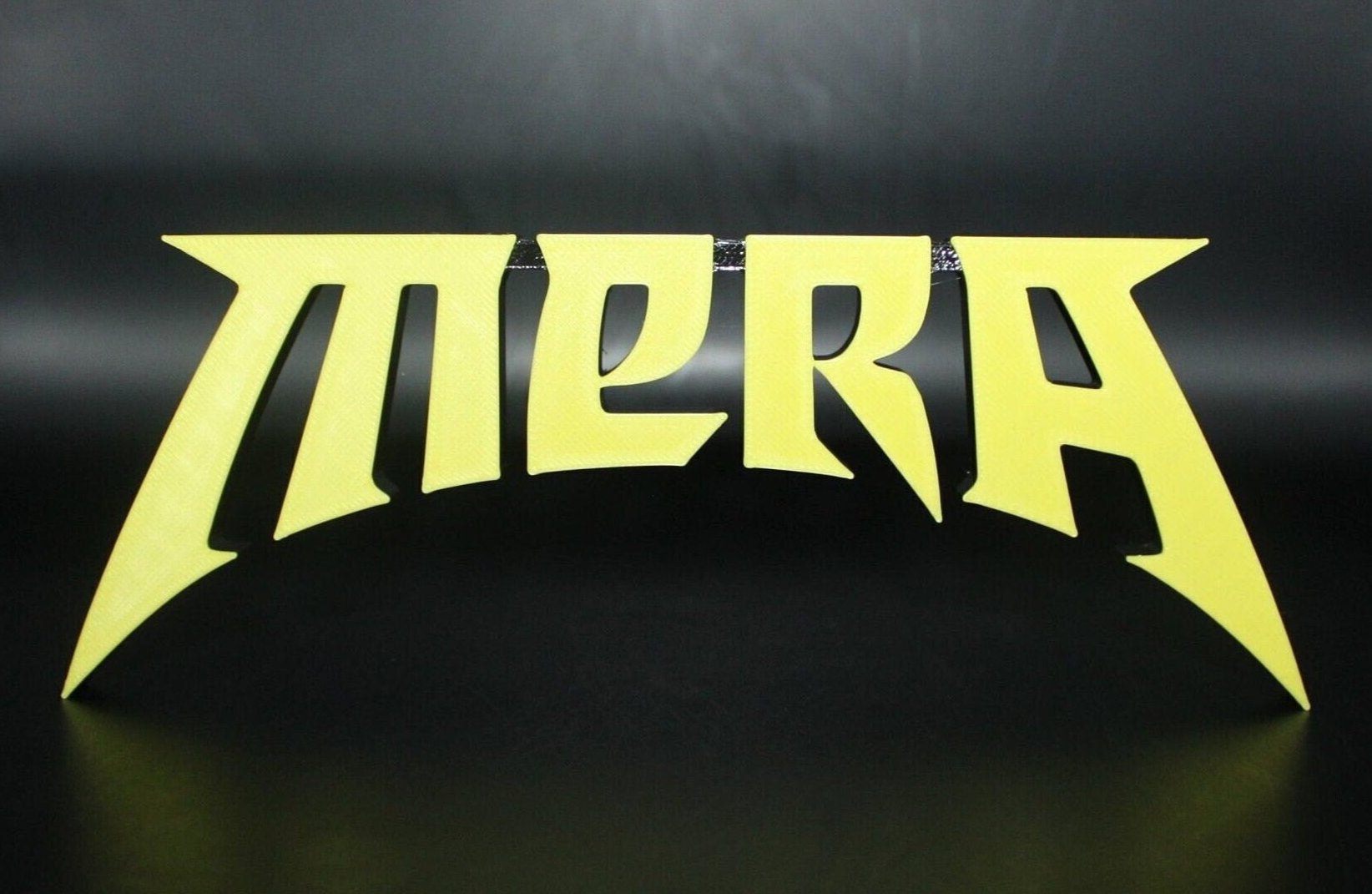 Mera 3D printed Comic Logo Art