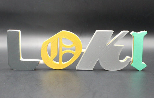 Loki 3D printed Comic Logo Art