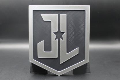 Justice league 3D printed Comic Logo Art