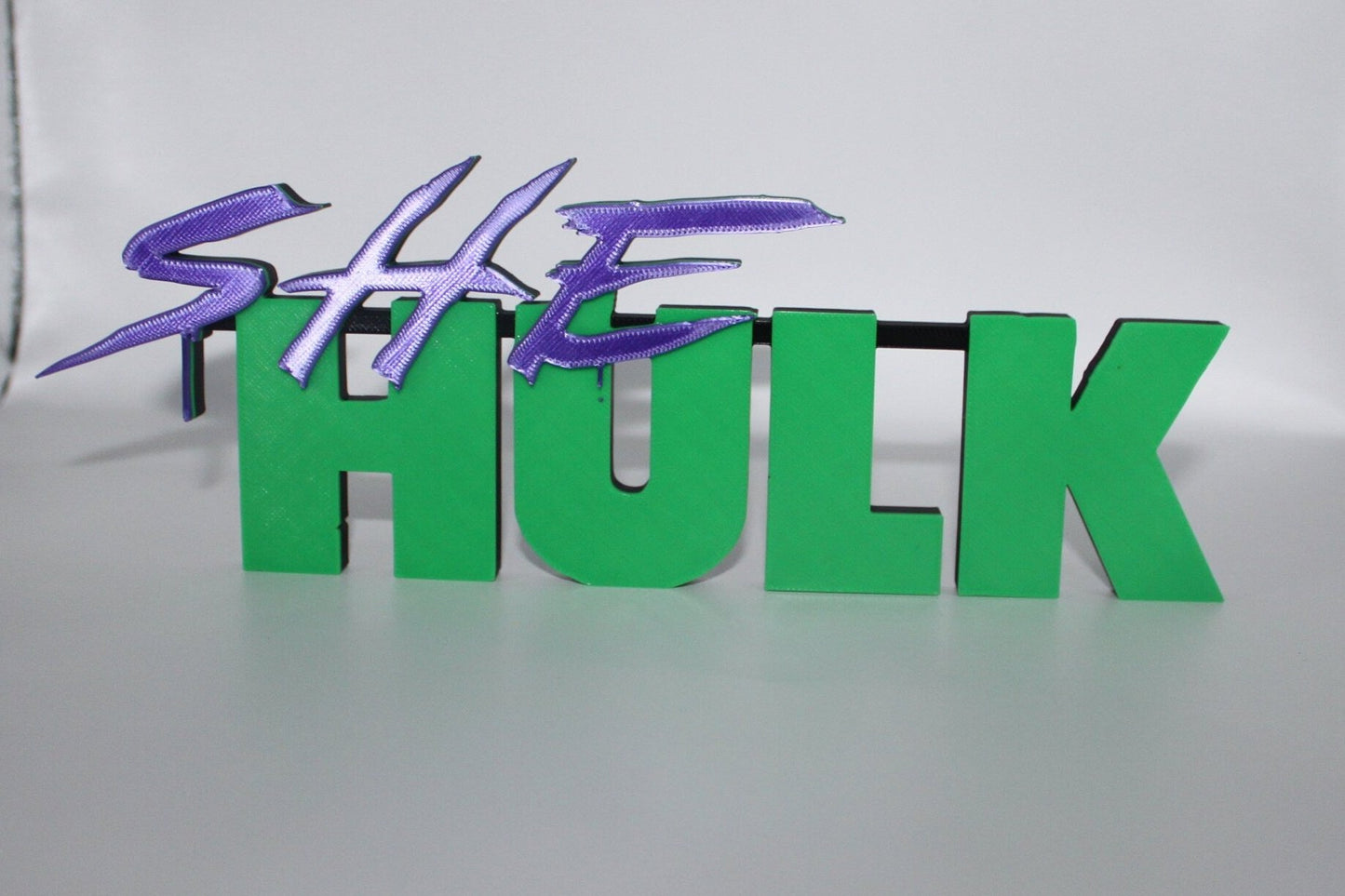 She Hulk 3D printed Comic Logo Art