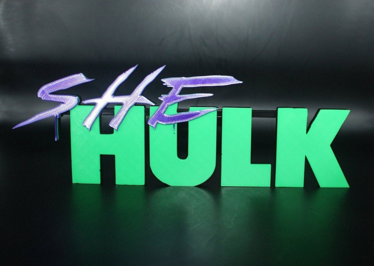 She Hulk 3D printed Comic Logo Art