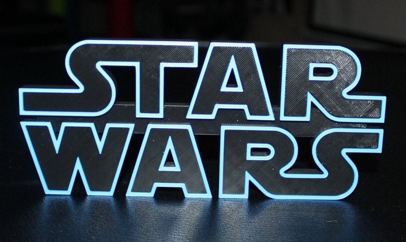 Star Wars 3D printed Logo Art