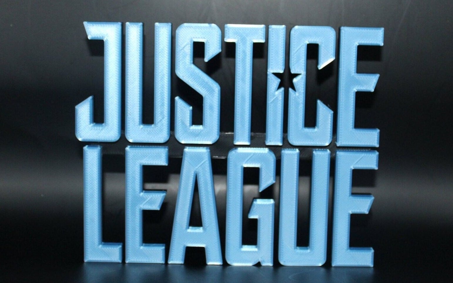 Justice league 3D printed Comic Logo Art