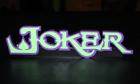 Joker 3D printed Comic Logo Art