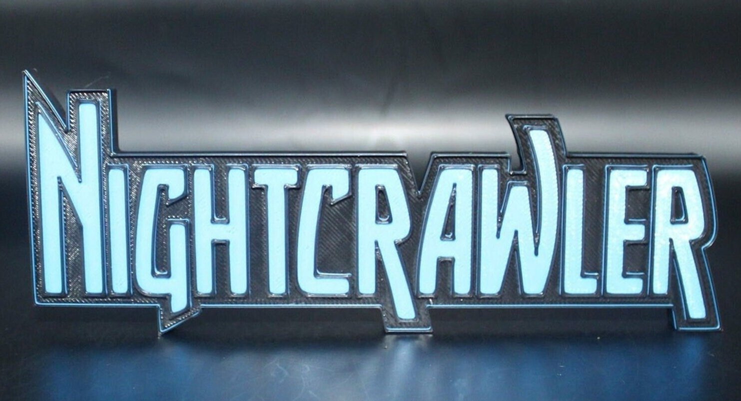 Nightcrawler 3D printed Comic Logo Art