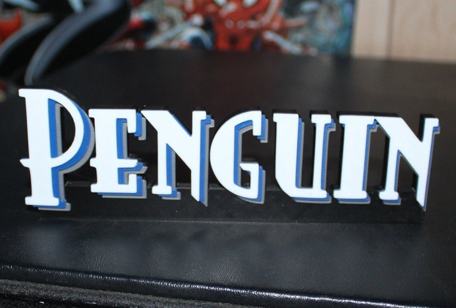 Penguin 3D printed Comic Logo Art