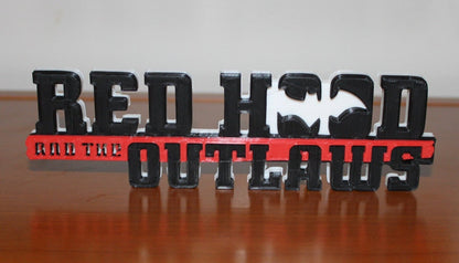 Red Hood and the Outlaws 3D printed Comic Logo Art