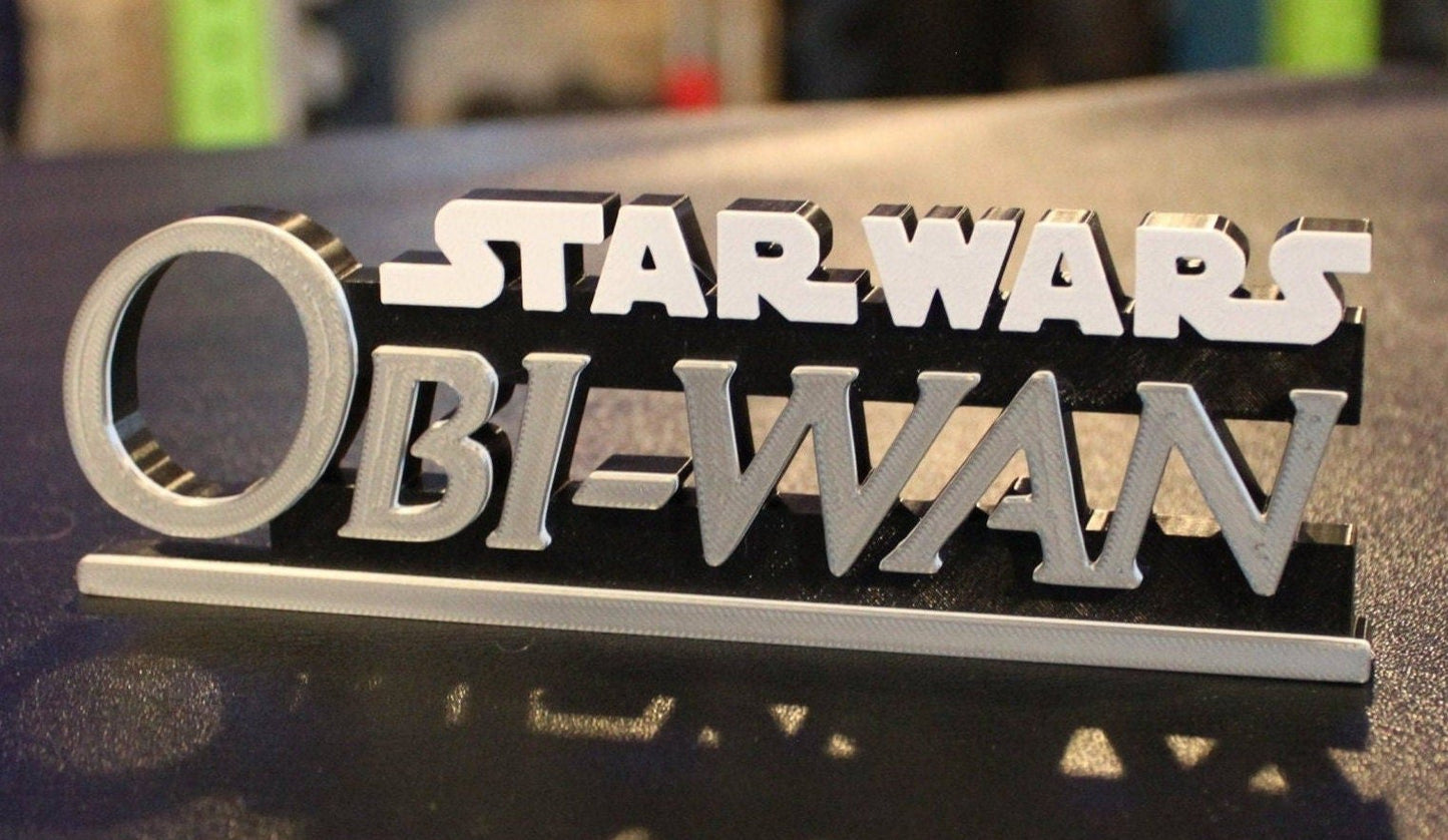 Obi-Wan 3D printed Comic Logo Art