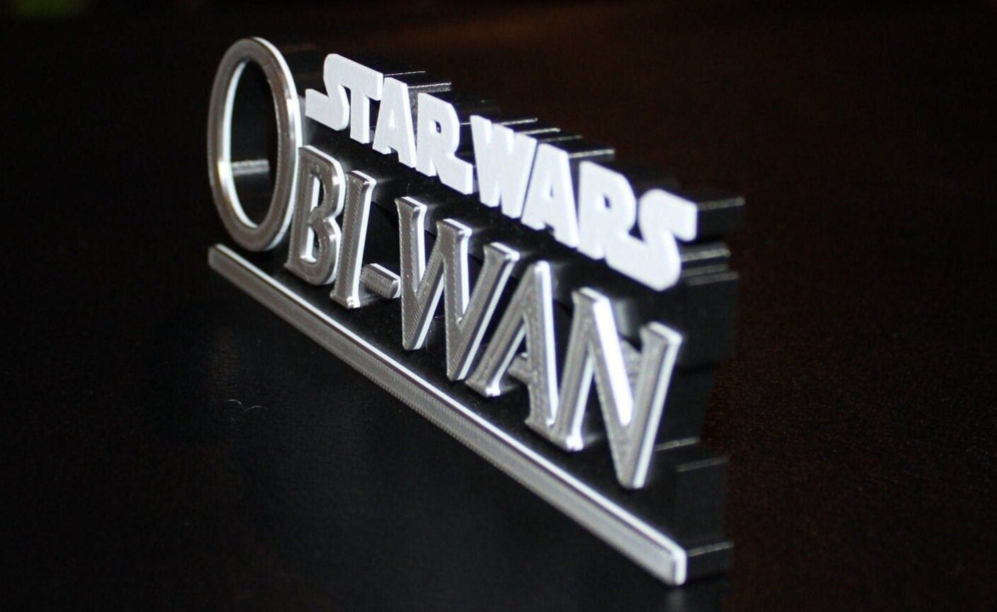 Obi-Wan 3D printed Comic Logo Art