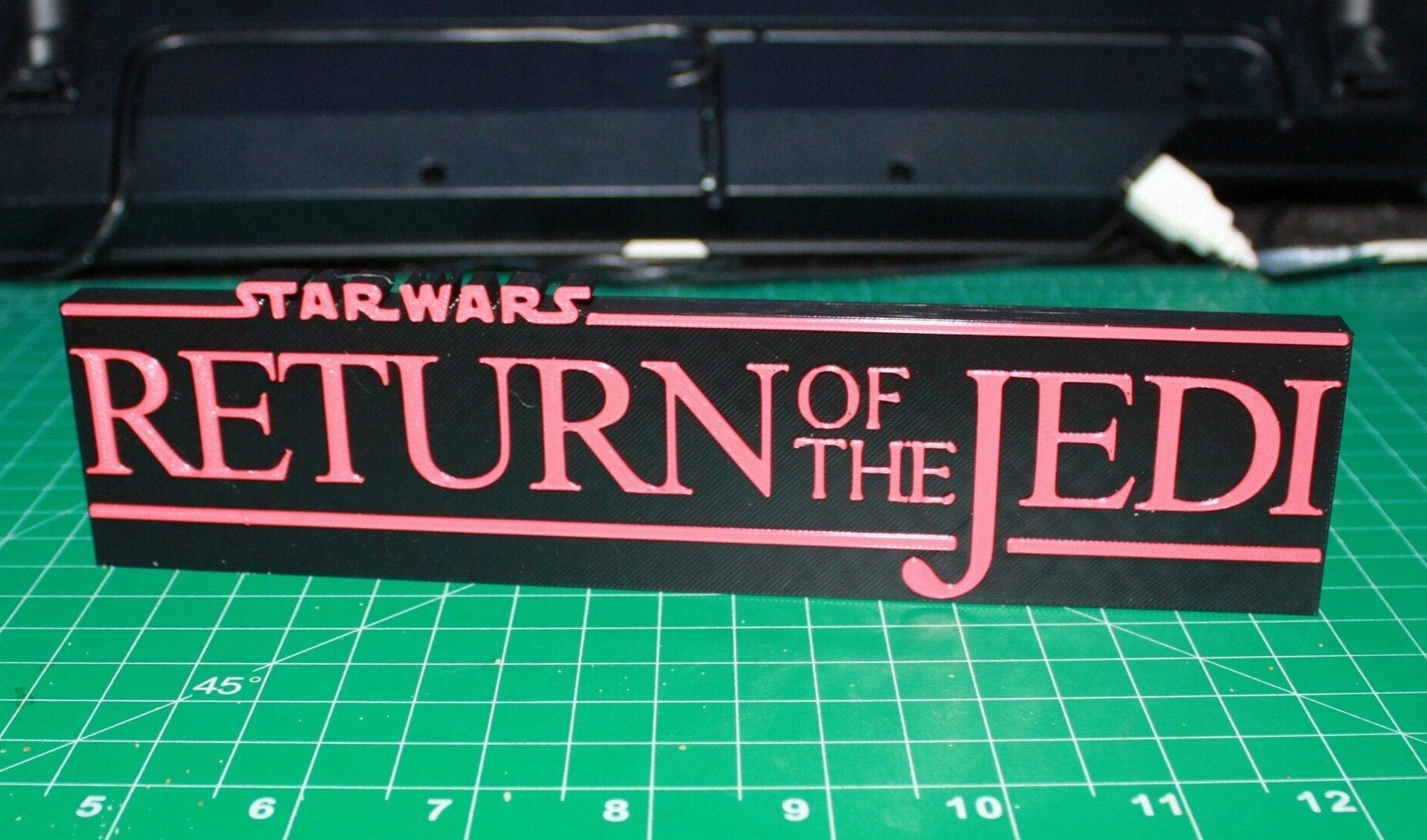 Star Wars Return of the Jedi 3D printed Logo Art