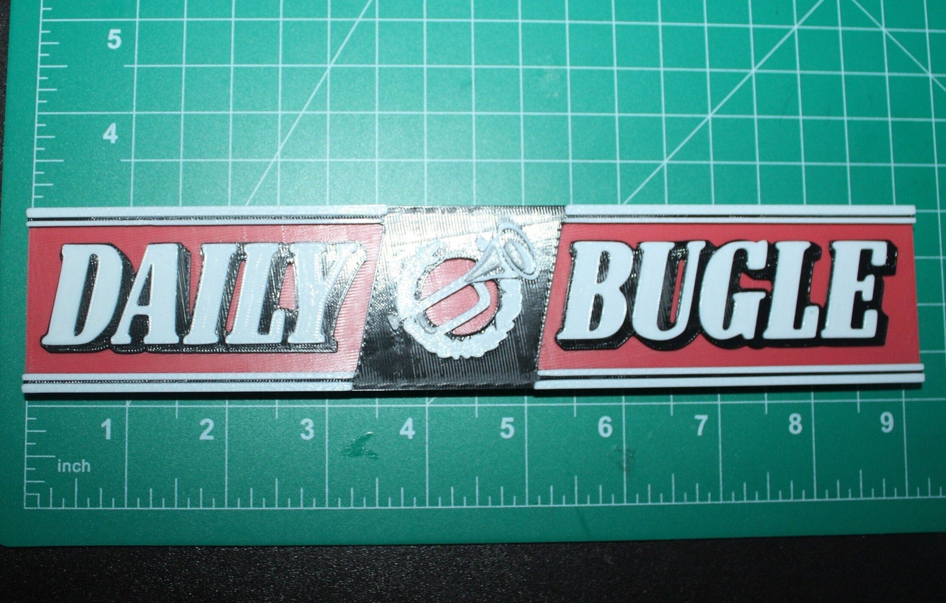 Daily Bugle 3D printed Comic Logo Art