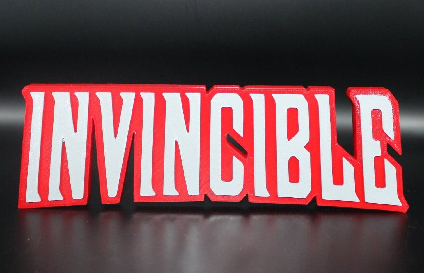 Invincible Logo Squer Invincible 3D printed Logo Sign Wall Desk Shelf Art – WindyCity3D