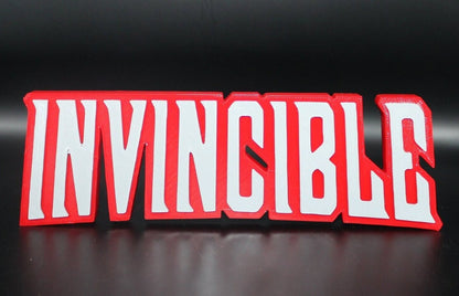 Invincible 3D printed Logo Sign Wall Desk Shelf Art