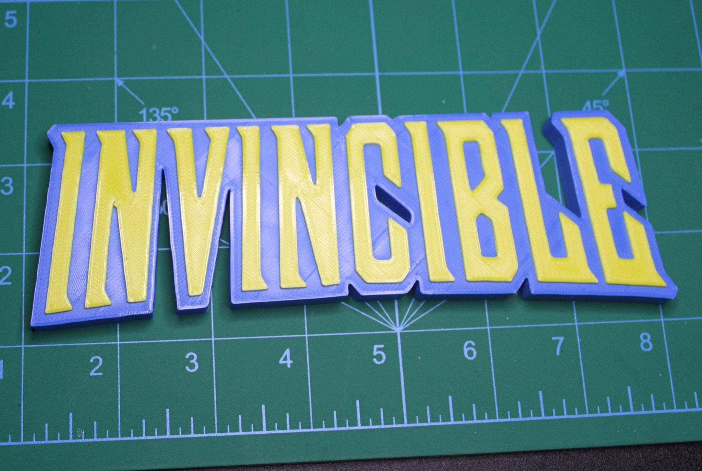 Invincible Signs Invincible 3D printed Logo Sign Wall Desk Shelf Art – WindyCity3D