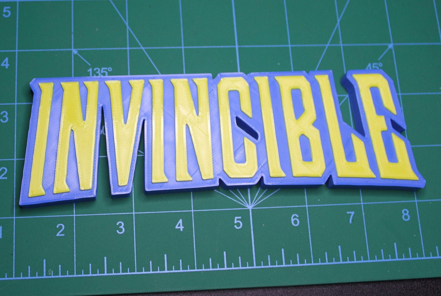 Invincible 3D printed Logo Art