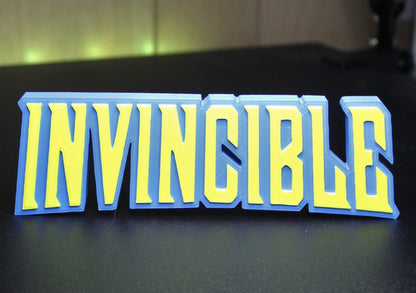 Invincible 3D printed Logo Art