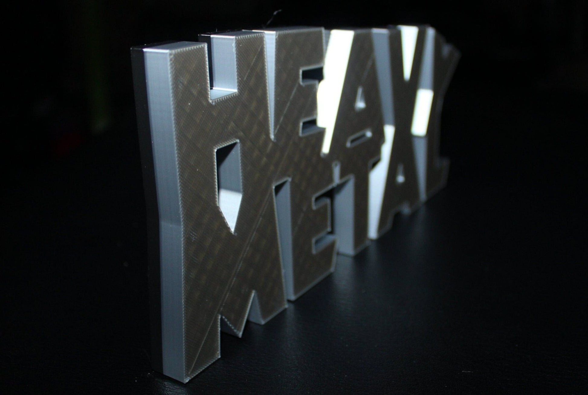 Heavy Metal 3D printed Logo Art